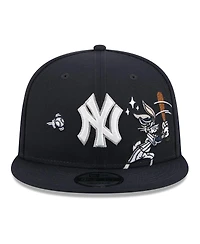 New Era Men's Navy New York Yankees Looney Tunes Bugs Bunny 9FIFTY Snapback Hat