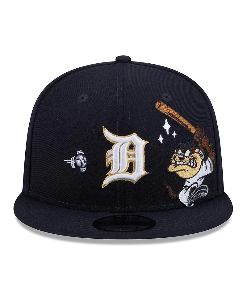 New Era Men's Navy Detroit Tigers Looney Tunes Tasmanian Devil 9FIFTY Snapback Hat