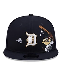 New Era Men's Navy Detroit Tigers Looney Tunes Tasmanian Devil 9FIFTY Snapback Hat