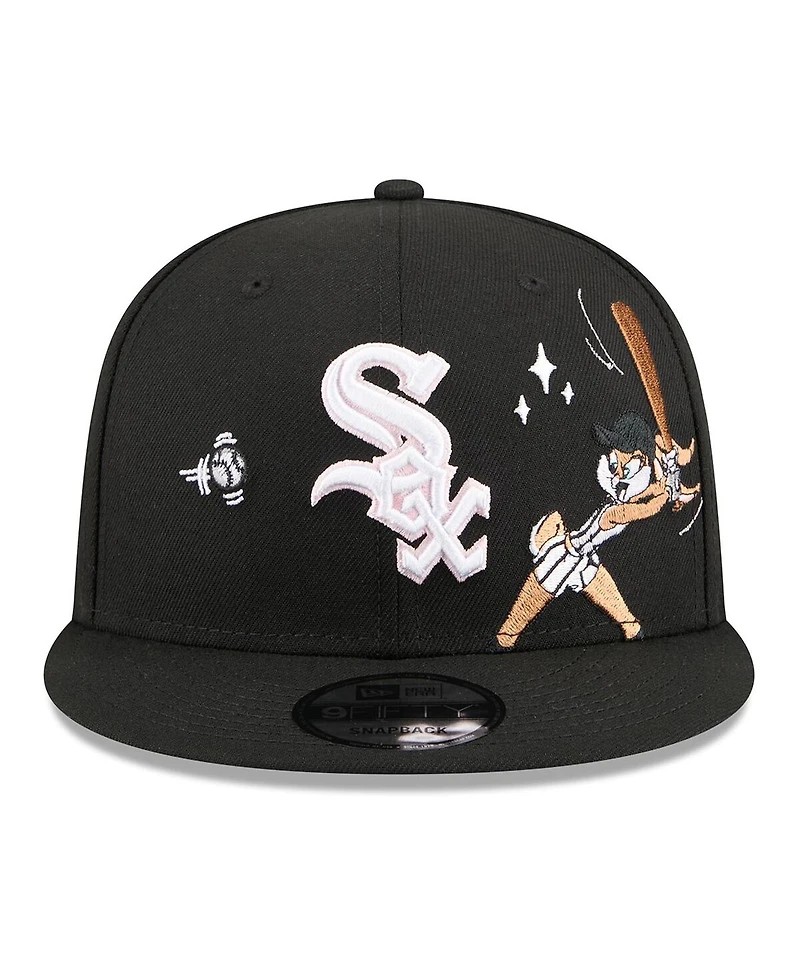 New Era Men's Black Chicago White Sox Looney Tunes Lola Bunny 9FIFTY Snapback Hat