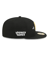 New Era Men's Black Pittsburgh Pirates Looney Tunes Bugs Bunny 59FIFTY Fitted Hat