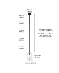 Hudson & Canal Sondre 7.88" Metal ide Double Layer Pendant