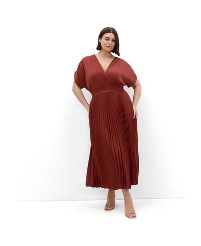 City Chic Women's Elia Pleat Dress