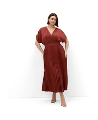 City Chic Women's Elia Pleat Dress