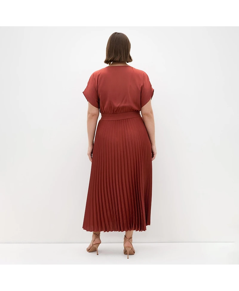 City Chic Women's Elia Pleat Dress