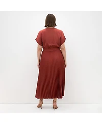 City Chic Women's Elia Pleat Dress