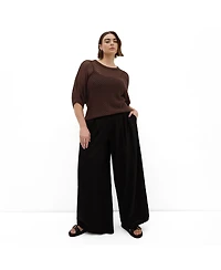 City Chic Women's Crochet Knit Top