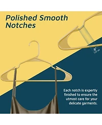 Lifemaster heavy-duty plastic hangers for clothes, dresses & coats non-slip grooves, space-saving design