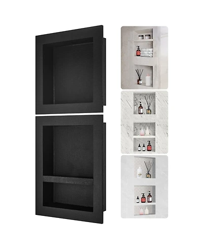 Volenca Shower Niche Set Ready for Tile Triple Shelf Recessed Wall Insert Sealed Waterproof