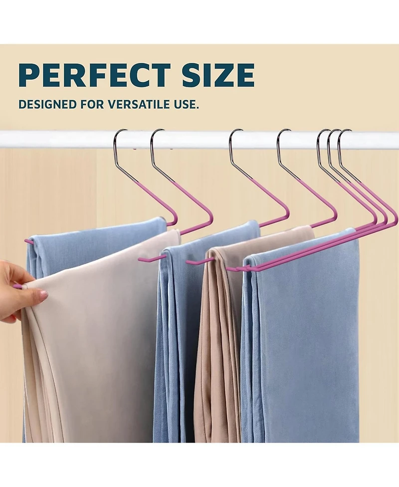 LifeMaster 30-Pc Metal Non-Slip Pants Hangers