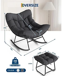 Xo Oversized Papasan Rocking Chair