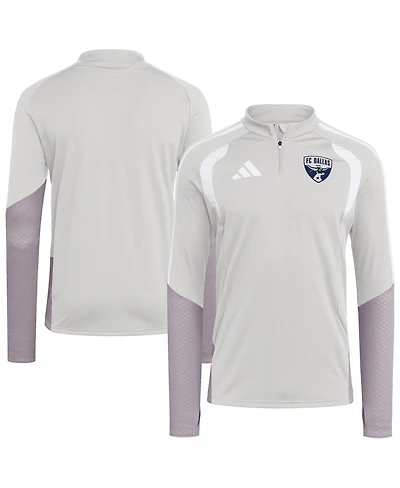 Adidas Men's Silver Fc Dallas 2026 Tiro Competition Quarter-Zip Training Sweatshirt