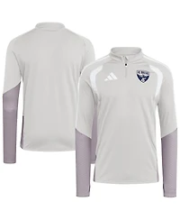 Adidas Men's Silver Fc Dallas 2026 Tiro Competition Quarter-Zip Training Sweatshirt