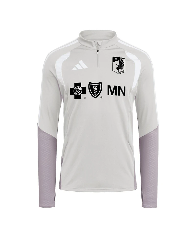 Adidas Men's Silver Minnesota United Fc 2026 Tiro Competition Quarter-Zip Training Sweatshirt