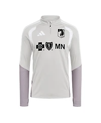 Adidas Men's Silver Minnesota United Fc 2026 Tiro Competition Quarter-Zip Training Sweatshirt