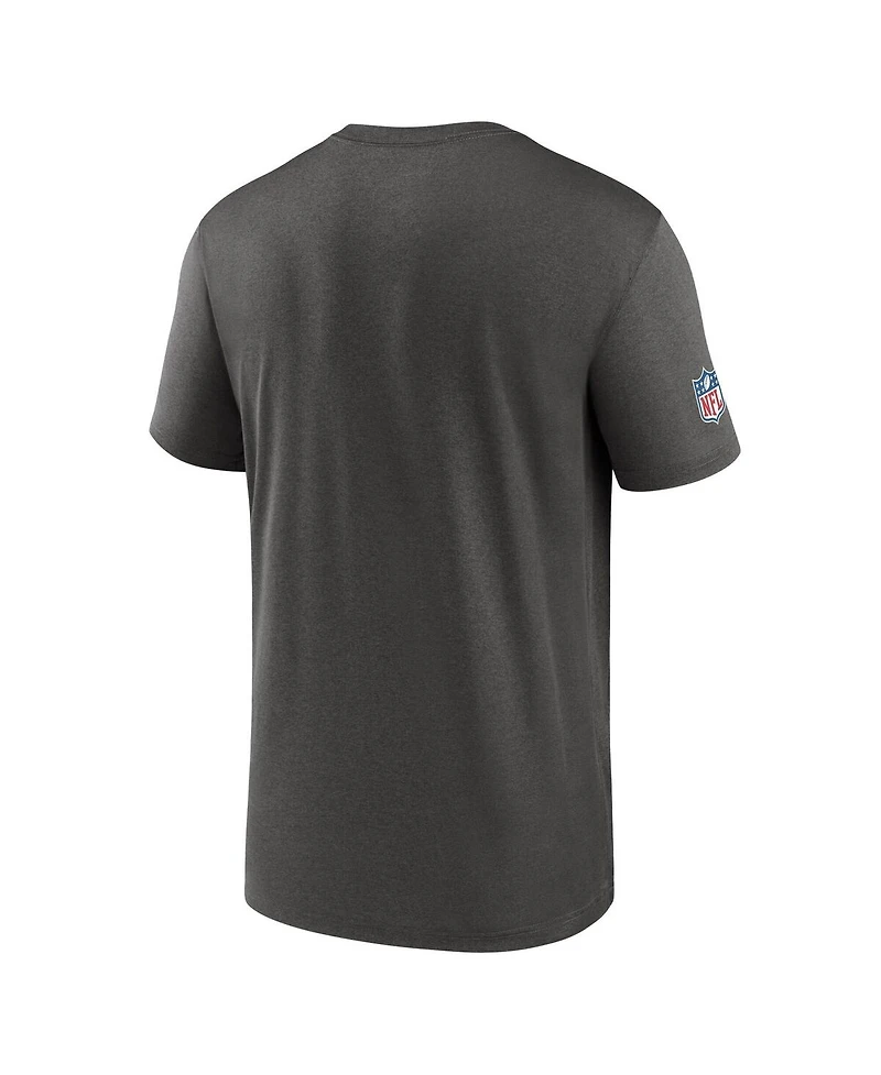 Nike Men's Gray Tampa Bay Buccaneers Sideline Legend Small Logo Dri-fit T-Shirt