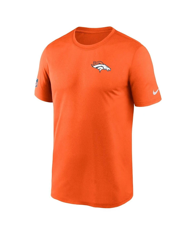 Nike Men's Orange Denver Broncos Sideline Legend Small Logo Dri-fit T-Shirt