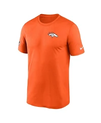 Nike Men's Orange Denver Broncos Sideline Legend Small Logo Dri-fit T-Shirt