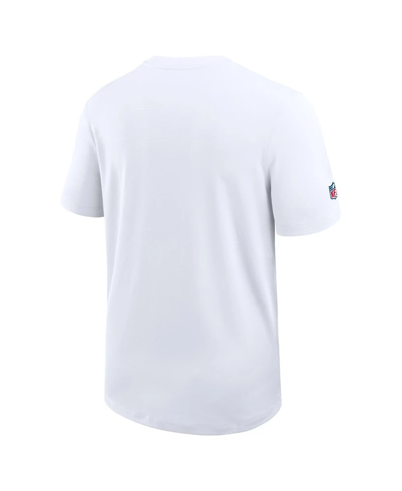 Nike Men's White San Francisco 49ers Sideline Uv Dri-fit Coaches T-Shirt
