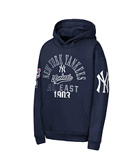 Outerstuff Big Boys and Girls Navy New York Yankees Premium Sweep Fleece Hoodie