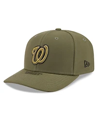 New Era Men's Olive Washington Nationals 2026 Armed Forces Day 9SEVENTY Adjustable Hat