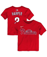 Nike Baby Boys and Girls Bryce Harper Red Philadelphia Phillies Name & Number T-Shirt