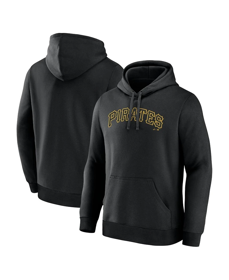 Logo Athletic Men's Black Pittsburgh Pirates Wordmark Hoodie