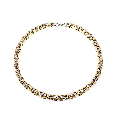 Bling Jewelry Biker Urban Double Link Flexible Heavy Chain Necklace Stainless Steel