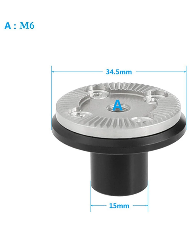 Camvate Arri Rosette Mount M6 Female Thread Mount with 15mm Micro Rod