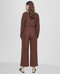 Dkny Jeans Women's High-Rise Cropped Wide-Leg Pants