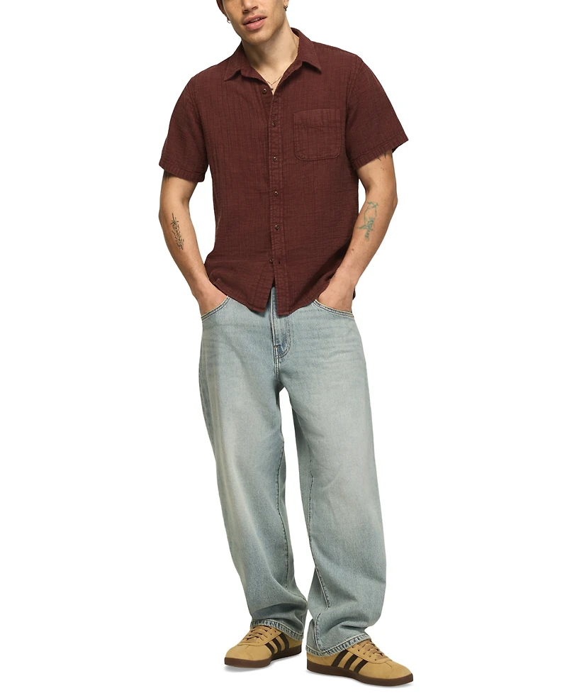 Lucky Brand Men's Double Gauze Short-Sleeve Shirt