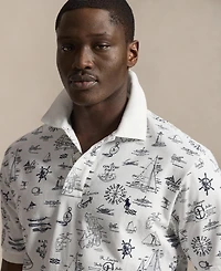 Polo Ralph Lauren Men's Big & Tall Nautical Print Mesh Shirt