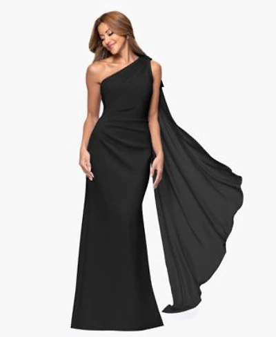 Xscape Womens One Shoulder Ball Gown Dress