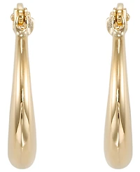 Macy's Grated Round Hoop Earrings in 10k Yellow Gold