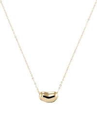 Macy's Polished Bean Pendant Necklace in 10k Yellow Gold