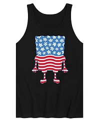 Airwaves Men's SpongeBob SquarePants Silhouette Stars Stripes Sleeveless Graphic Tank T-Shirts