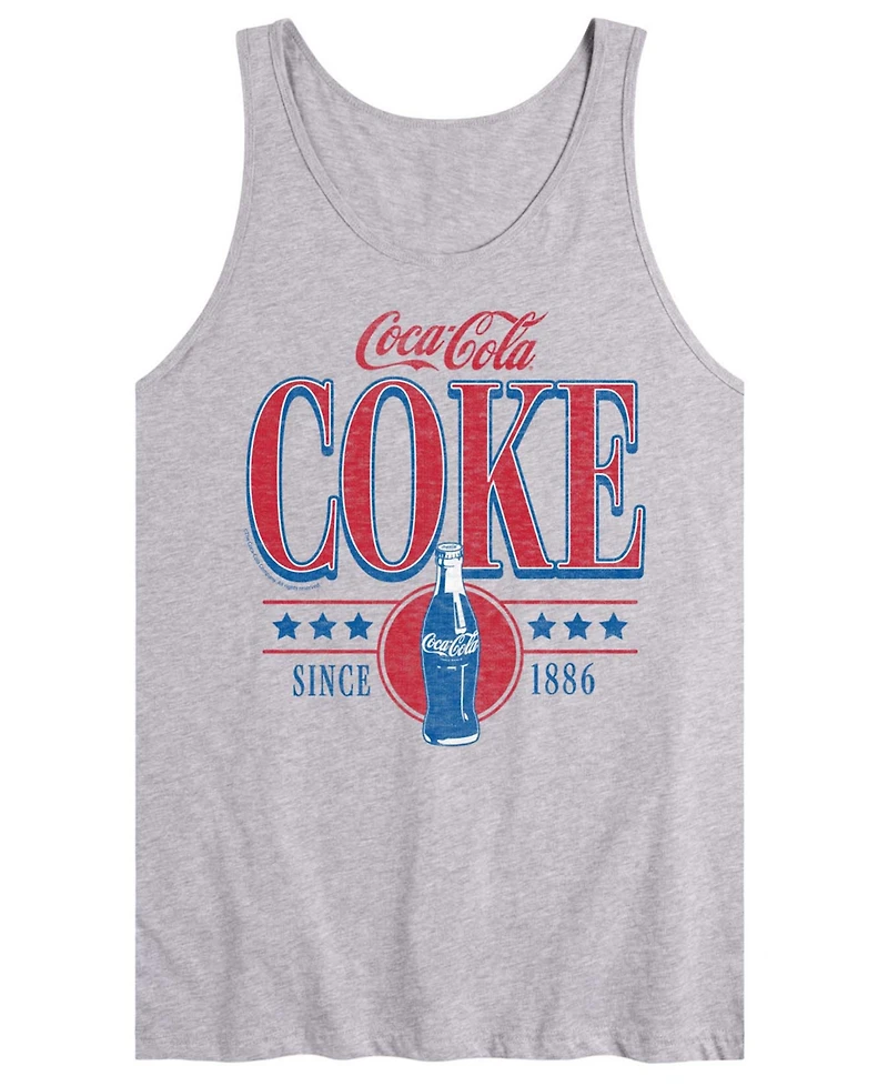 Airwaves Men's Coca-Cola 90s Collegiate Design Sleeveless Graphic Tank