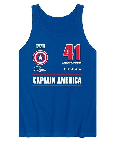 Airwaves Men's Captain America Jersey Sleeveless Graphic Tank T-Shirts