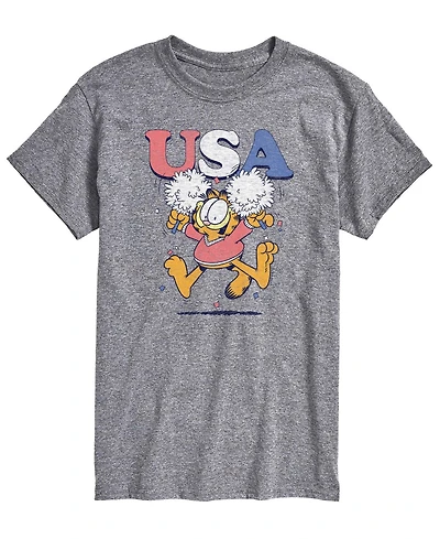 Airwaves Men's Garfield Usa Cheer Short-Sleeve Graphic T-Shirt
