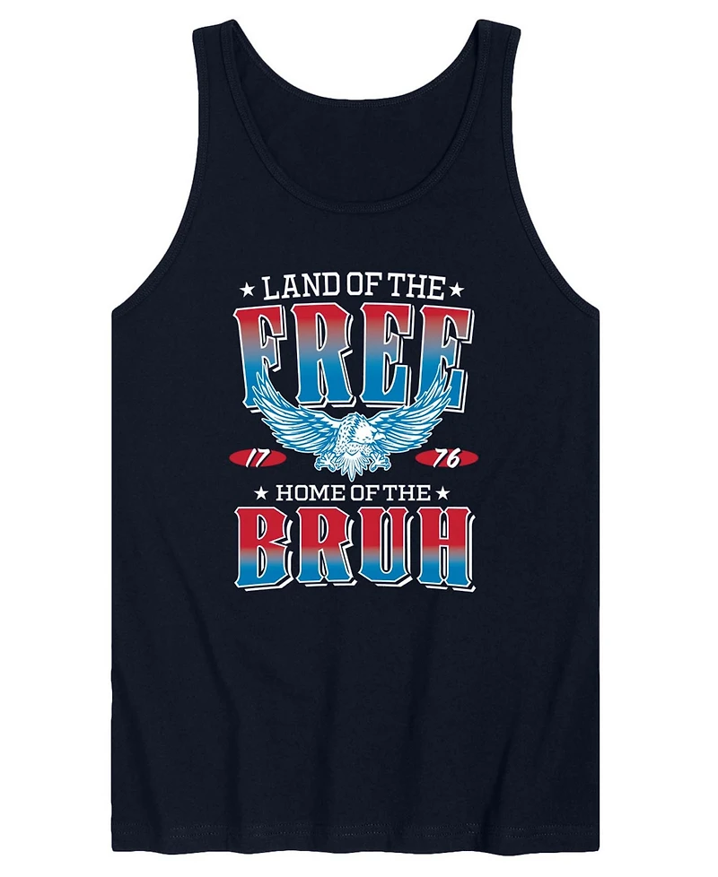Airwaves Men's Land Of The Free Home Bruh Sleeveless Graphic Tank T-Shirts