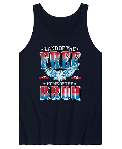 Airwaves Men's Land Of The Free Home Bruh Sleeveless Graphic Tank T-Shirts