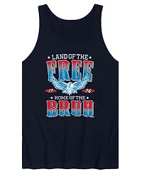 Airwaves Men's Land Of The Free Home Bruh Sleeveless Graphic Tank T-Shirts