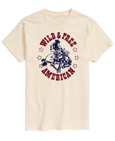 Airwaves Men's Wild And Free American Short-Sleeve Graphic T-Shirts