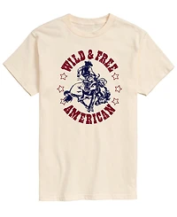 Airwaves Men's Wild And Free American Short-Sleeve Graphic T-Shirts