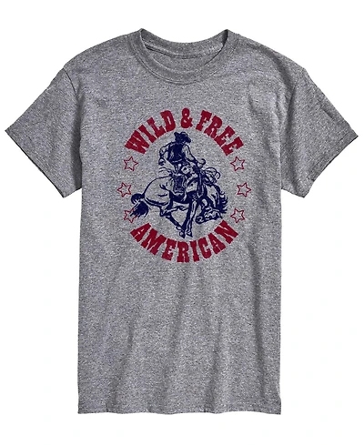 Airwaves Men's Wild And Free American Short-Sleeve Graphic T-Shirts