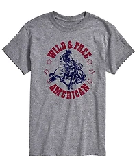 Airwaves Men's Wild And Free American Short-Sleeve Graphic T-Shirts