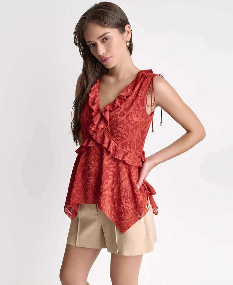 Bcbg Women's Deep V-Neck Slim-Fit Top
