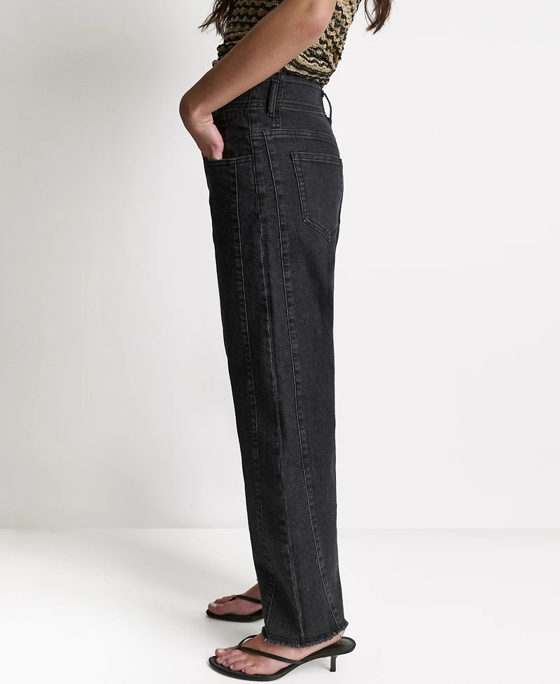 Bcbg Women's Seamed Mid-Rise Loose-Fit Jeans