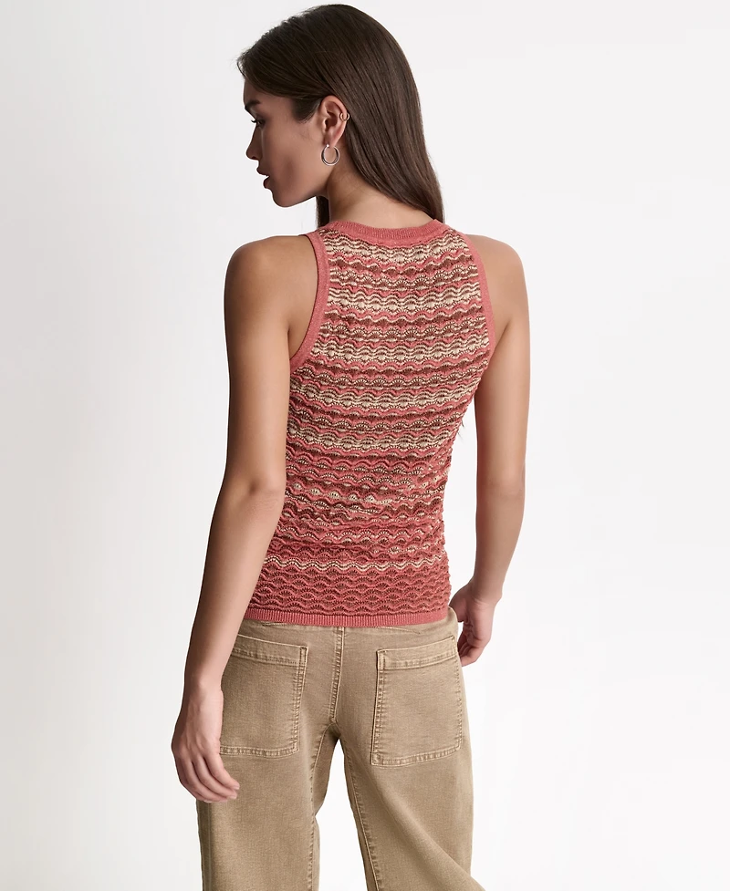 Bcbg Women's Lurex Stripe Sleeveless Top