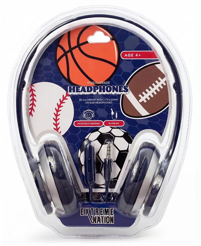Extreme Nation Boys' Baseball Backpack, Lunch Bag and Headphone, 3-Piece Set